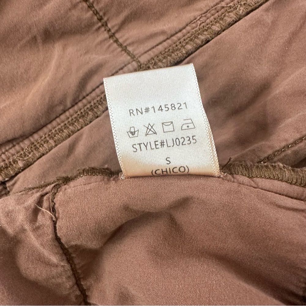 For Good Rust Brown Quilted Jacket Women’s S – Cotton, Zip Front, Lightweight - Picture 5 of 7